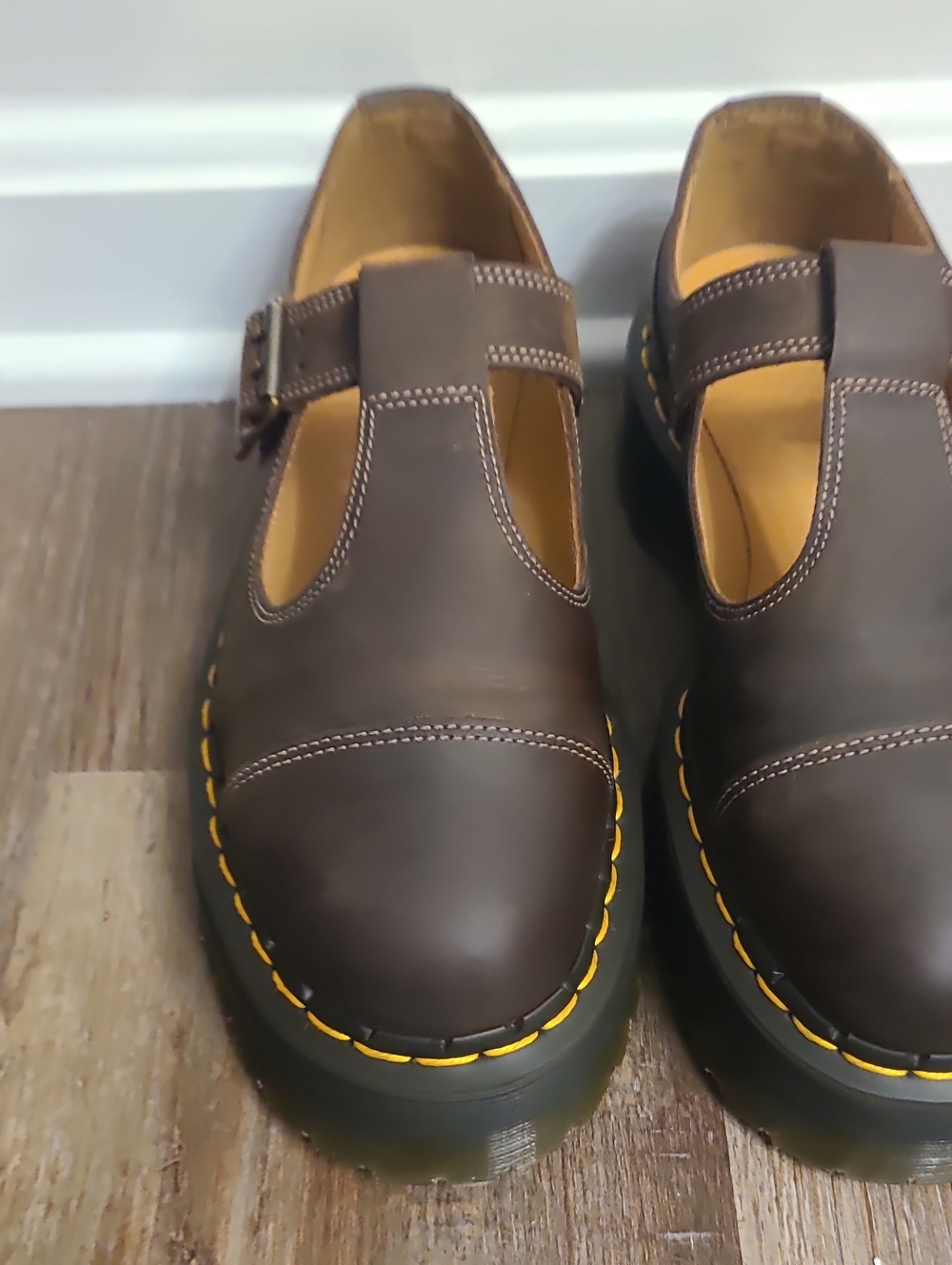 Dr Martens Bethan Crazy Horse Platform Mary Jane Shoes - Picture 4 of 8